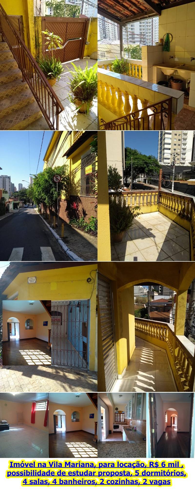 Alugo ou Vendo Sobrado Residencial - Comercial na VILA MARIANA - KLABIN