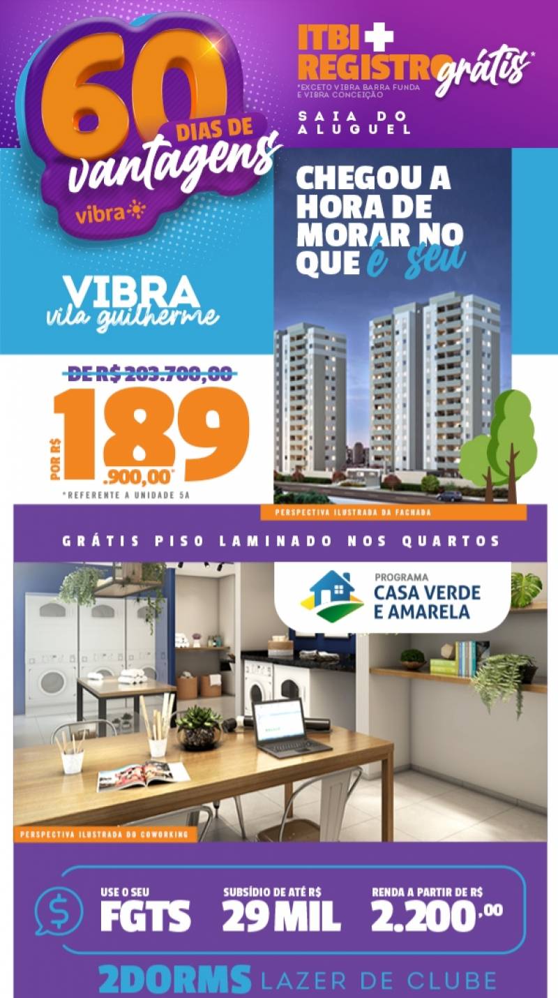 Apto 2 dorms vila Guilherme 