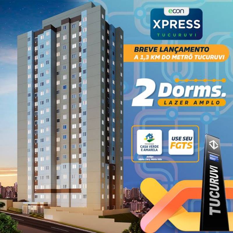 Lançamento a 1,3 Km do metro Tucuruvi