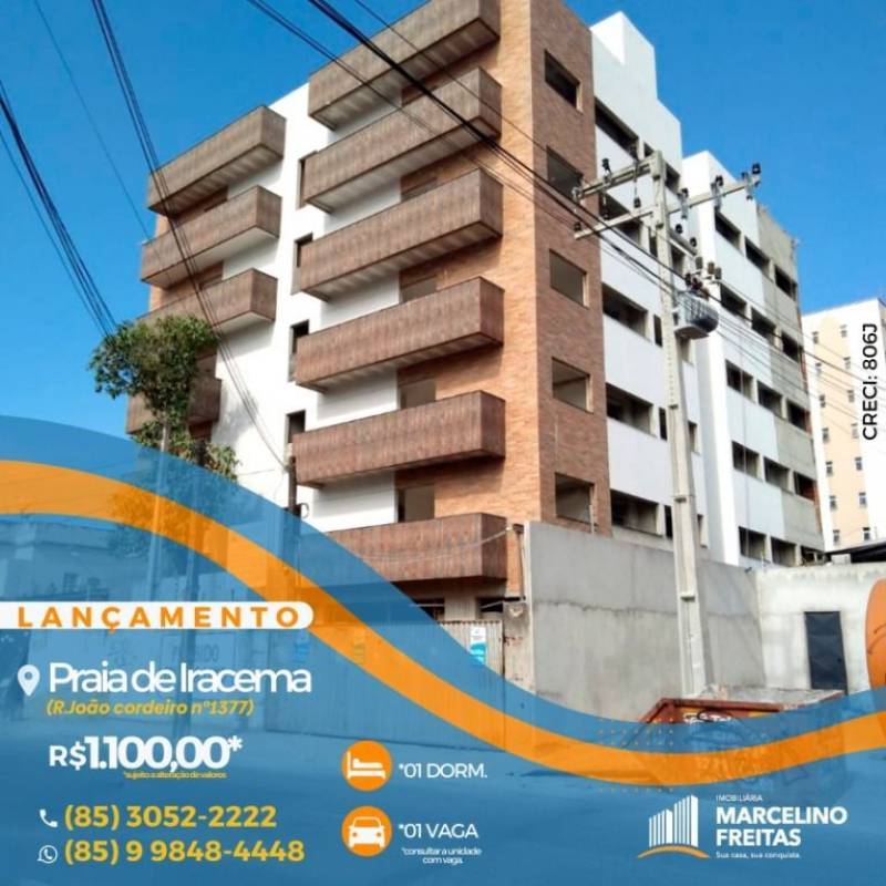 Excelente AP mobiliado na Praia de Iracema em Fortaleza-CE