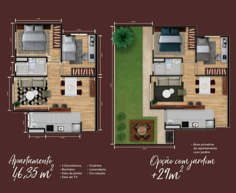 Apartamento 2 Quartos 1 Banheiro 46,5M² - Solar das Andorinhas, São Jorge da Lagoa