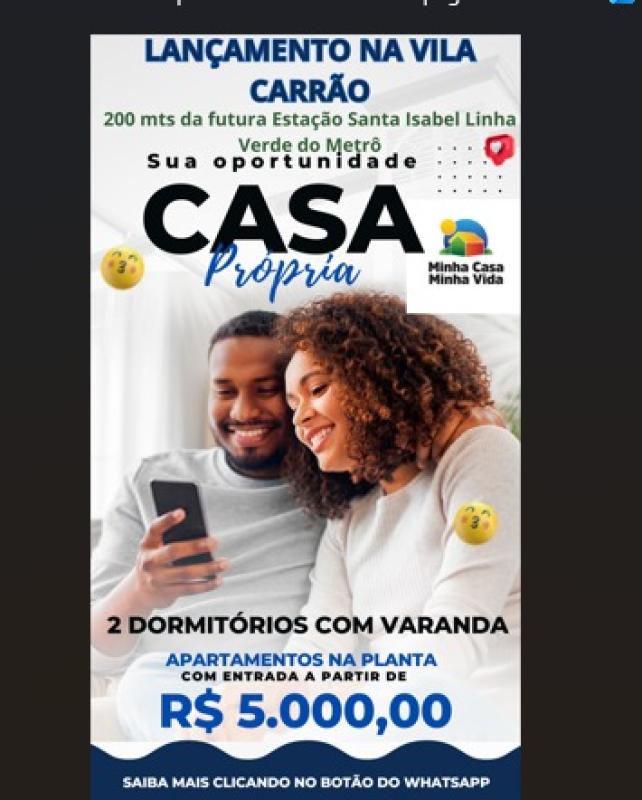 Apartamento na Planta Na Vila Carrão