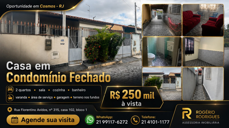CASA 2 QUARTOS - COSMOS, RJ