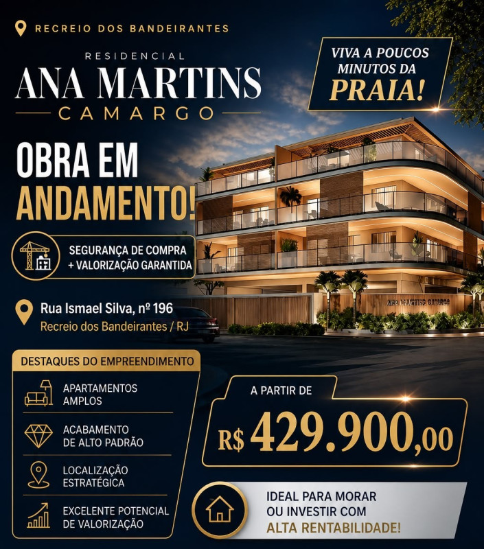 LANÇAMENTO NO RECREIO DOS BANDEIRANTES - RIO DE JANEIRO