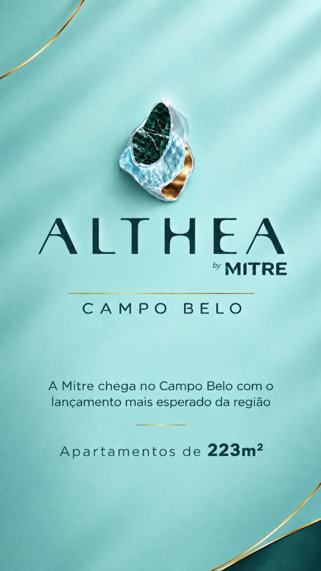 Apartamento no Campo Belo-Althea by Mitre Campo Belo 223m² Lançamento