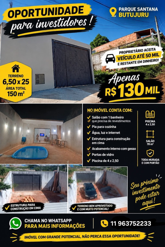 Vende-se imóvel em Campo Limpo paulista 