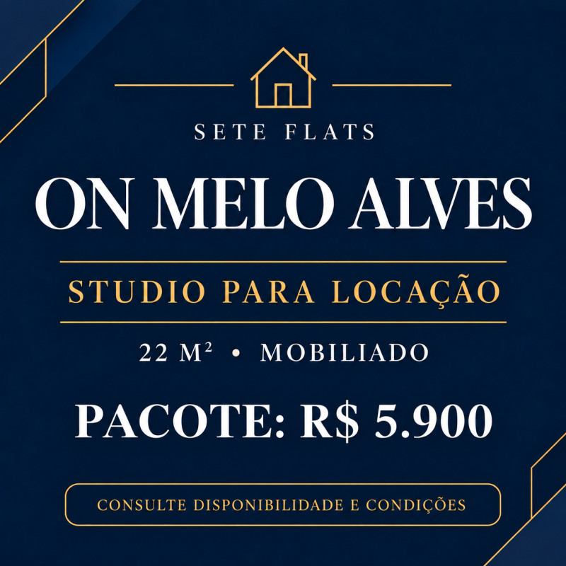 ON Melo Alves | Studio mobiliado de 22 m² nos Jardins