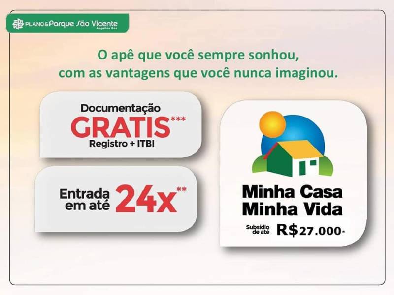VENHA PARA O PLANO E PARQUE SÃO VICENTE - 2 DORMITÓRIOS EM MAUÁ A PARTIR DE 149.900,00