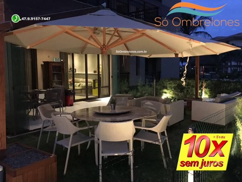 A decoração da sua área completa com um Ombrelone giratório