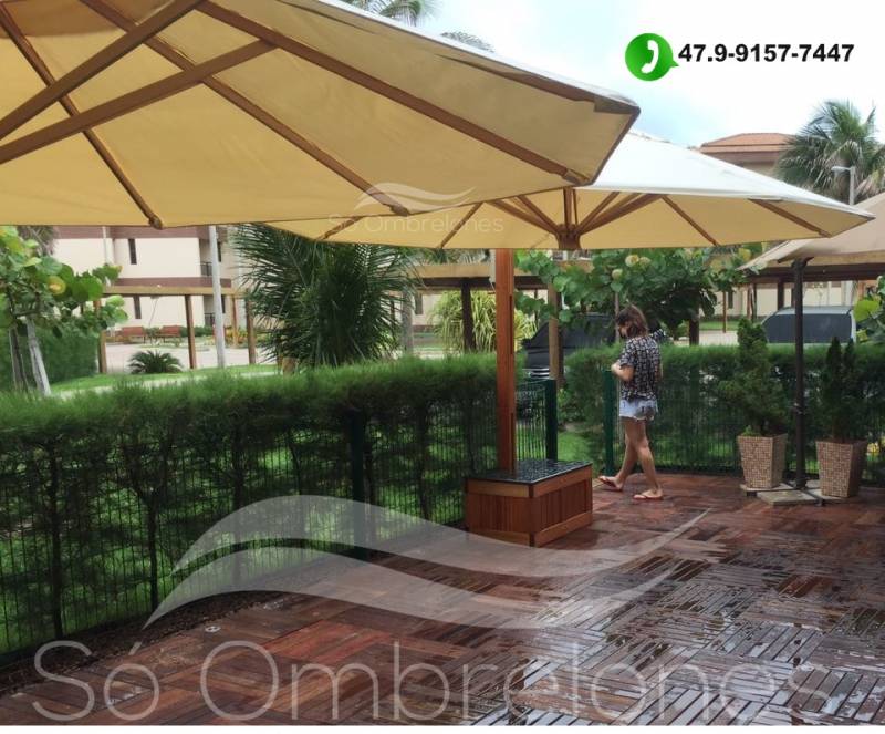 Acerte na decoração com o Ombrelone de madeira (Direto de fábrica)